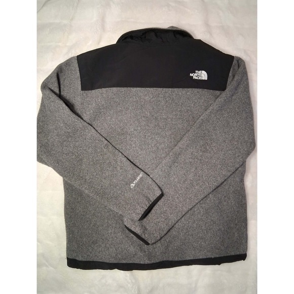 The North Face Denali Polartec Fleece Jacket Mens Gray Black Full Zip Mock Neck - Picture 4 of 4